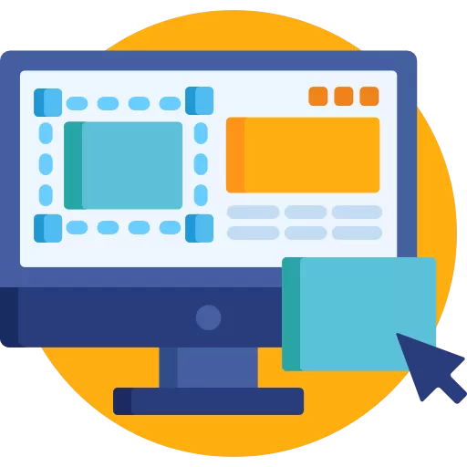 diseño web casanareando ícono de una pantalla que representa el servicio de: diseño web que ofrece casanareando